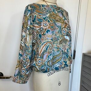 Elegant Paisley Women's Blouse silk